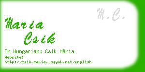 maria csik business card